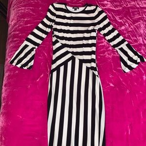 Project runway striped dress